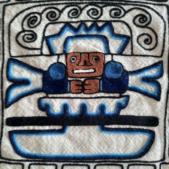 Vintage Hand Embroidered Tribal Throw Pillow Cover - Picture 5 of 9